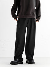 Men's Wide-Leg Jeans with Vintage Faux Leather Patch